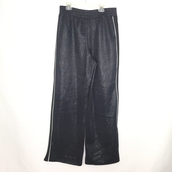 Forever 21 Black Metallic Sweatpants Track Pants M - Picture 5 of 7